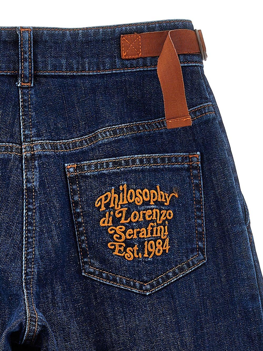 Jeans per bambina Philosophy Di Lorenzo Serafini Kids denim con design plissettato - Rubino Kids