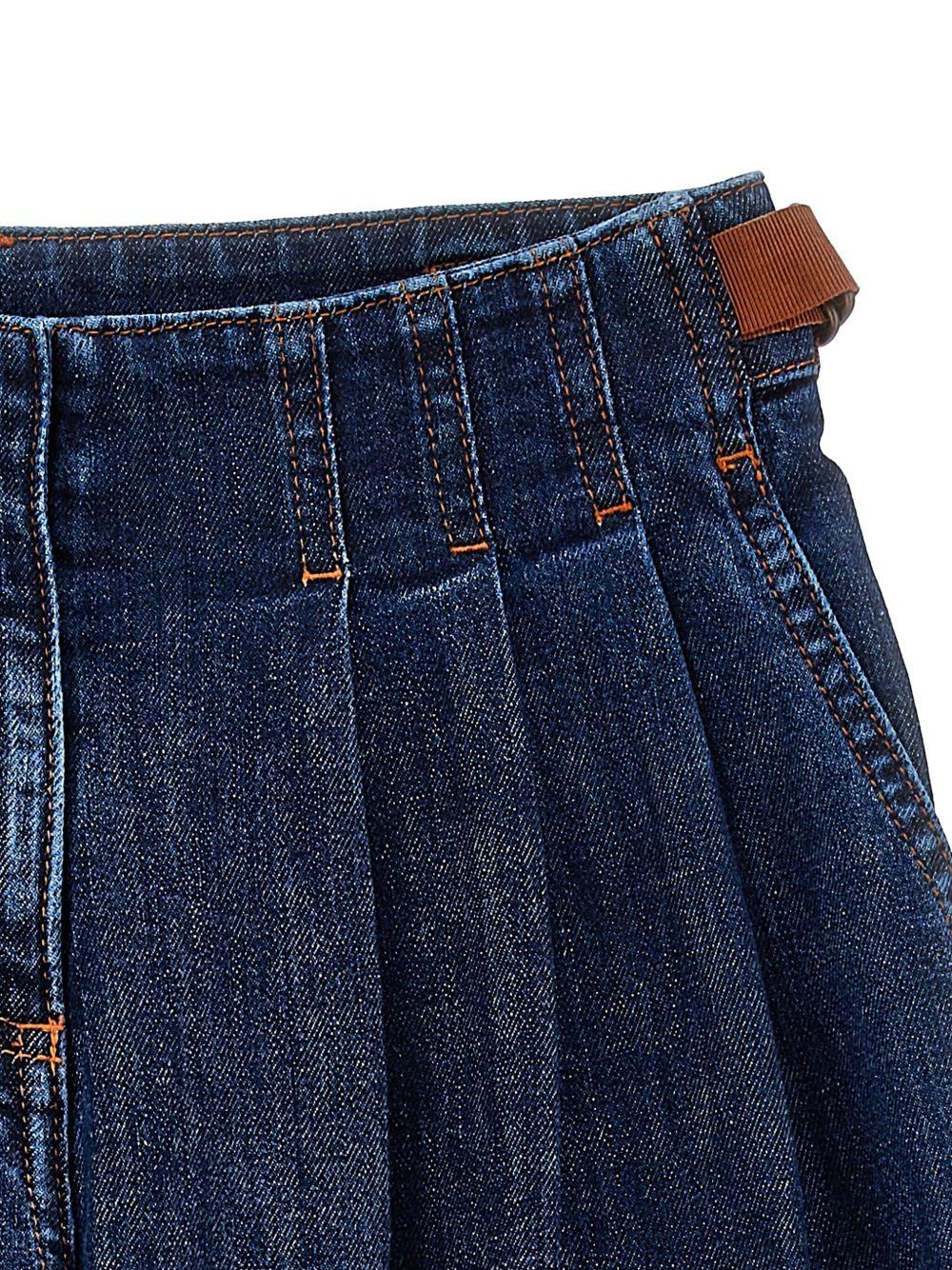 Jeans per bambina Philosophy Di Lorenzo Serafini Kids denim con design plissettato - Rubino Kids