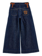 Jeans per bambina Philosophy Di Lorenzo Serafini Kids denim con design plissettato - Rubino Kids