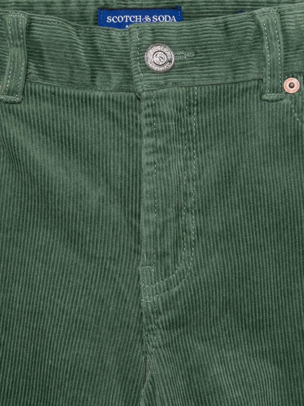 Jeans per bambina Scotch & Soda The Wave verde in velluto a coste - Rubino Kids