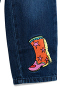 Jeans per bambina Stella McCartney Kids in denim con ricami - Rubino Kids