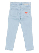 Jeans per bambina Stella McCartney Kids in denim con ricamo sulla tasca posteriore - Rubino Kids