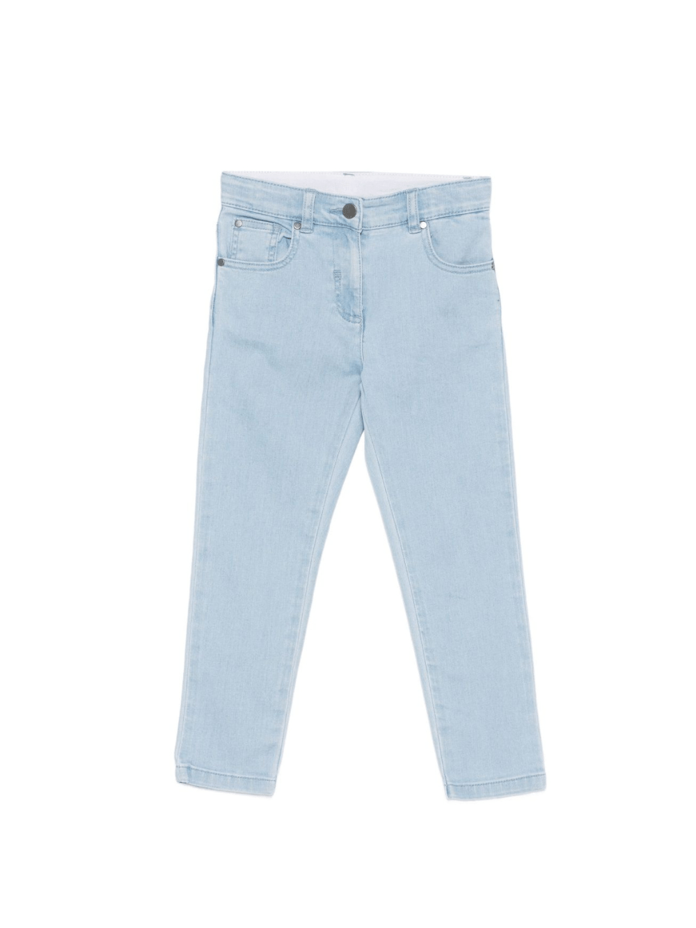 Jeans per bambina Stella McCartney Kids in denim con ricamo sulla tasca posteriore - Rubino Kids