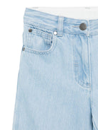 Jeans per bambina Stella McCartney Kids in denim con stampa floreale - Rubino Kids