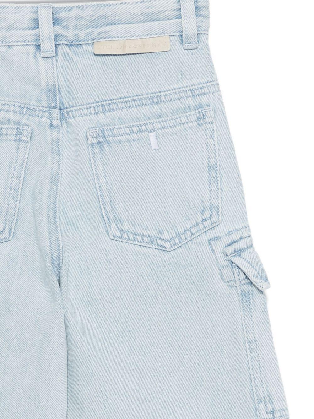 Jeans per bambina Stella McCartney Kids in denim con tasche cargo - Rubino Kids