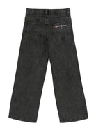 Jeans per bambina Stella McCartney Kids in denim nero con bottoni sulla gamba - Rubino Kids