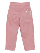 Jeans per bambina Stella McCartney Kids rosa con ricamo con uccelli - Rubino Kids