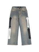 Jeans per bambino Amiri Kids denim con applicazione con ossa - Rubino Kids