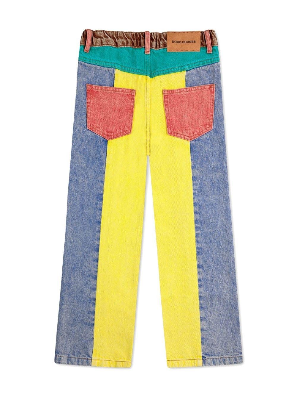 Jeans per bambino Bobo Choses in denim con design color - block - Rubino Kids