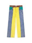 Jeans per bambino Bobo Choses in denim con design color - block - Rubino Kids