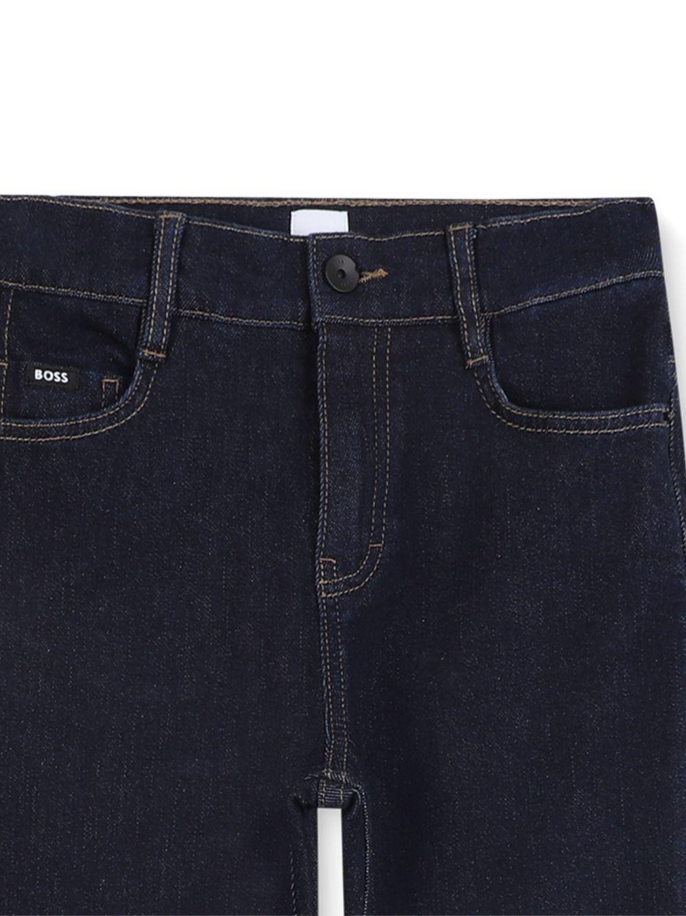 Jeans per bambino Boss Kids denim con design a cinque tasche - Rubino Kids