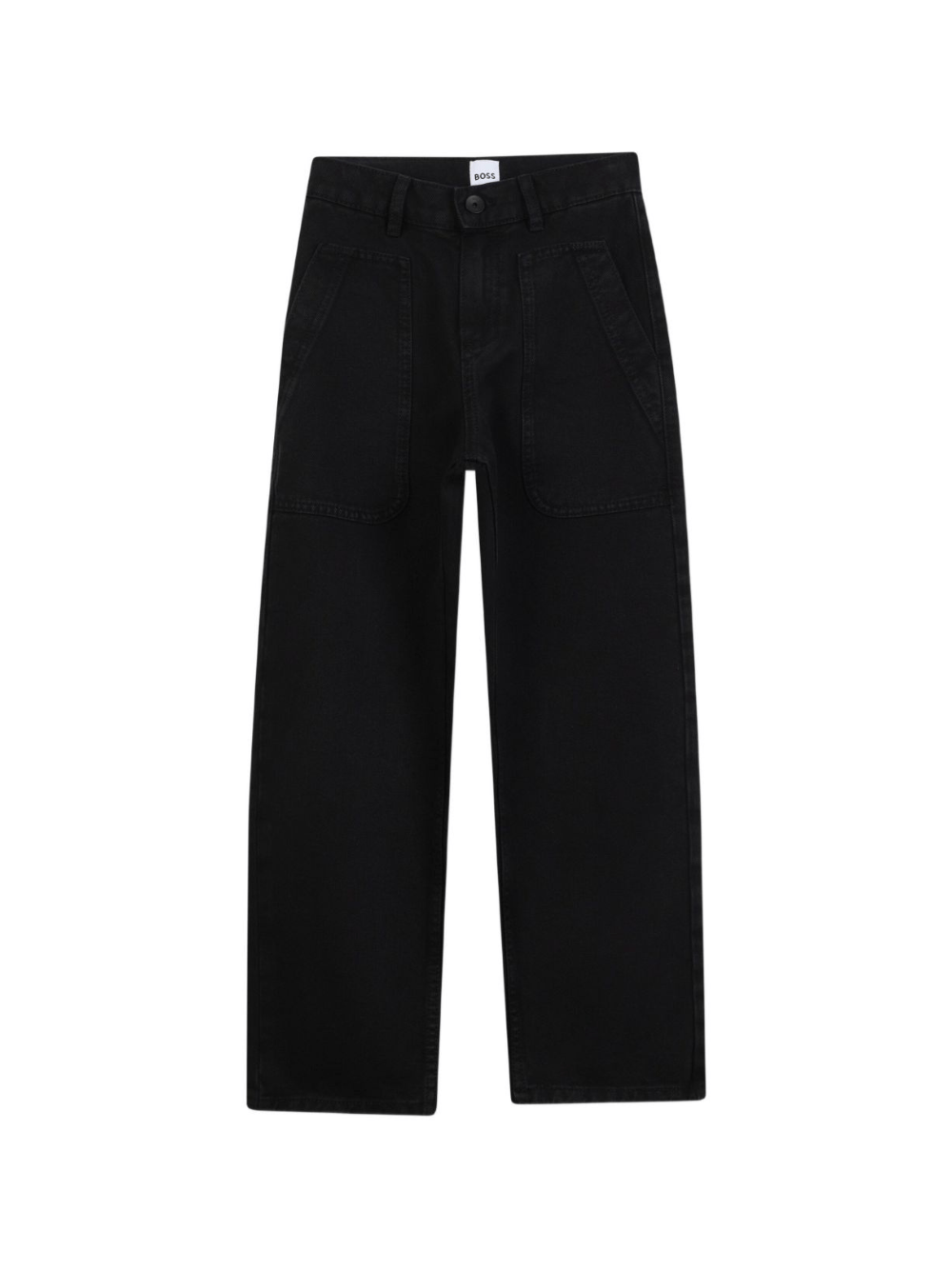 Jeans per bambino Boss Kidswear neri con applicazione logo - Rubino Kids