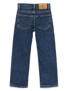 Jeans per bambino Calvin Klein Kids in denim con design a cinque tasche - Rubino Kids