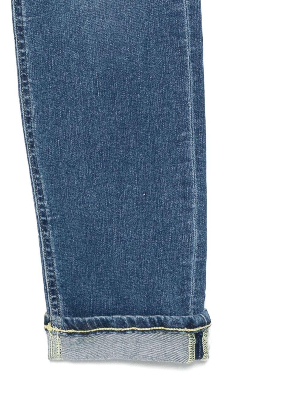 Jeans per bambino Dondup Kids denim con design con cinque tasche - Rubino Kids