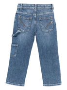 Jeans per bambino Dondup Kids denim con tasche cargo - Rubino Kids