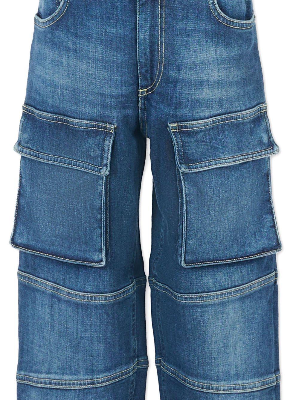 Jeans per bambino DONDUP Kids denim con tasche cargo - Rubino Kids