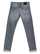 Jeans per bambino Dondup Kids grigi con orli con risvolto - Rubino Kids