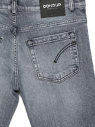 Jeans per bambino Dondup Kids grigi con orli con risvolto - Rubino Kids