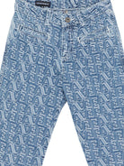 Jeans per bambino Emporio Armani Kids denim con logo lettering - Rubino Kids