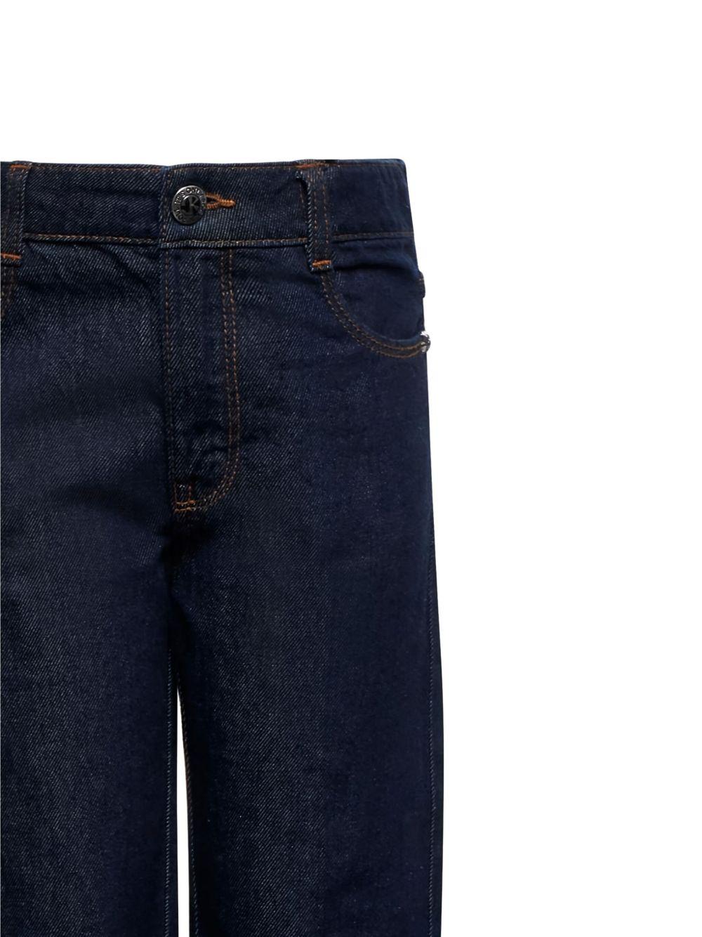 Jeans per bambino John Richmond Junior blu in denim con risvolto - Rubino Kids