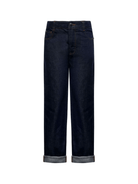 Jeans per bambino John Richmond Junior blu in denim con risvolto - Rubino Kids