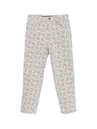 Jeans per bambino John Richmond Junior grigio chiaro con stampa logo - Rubino Kids