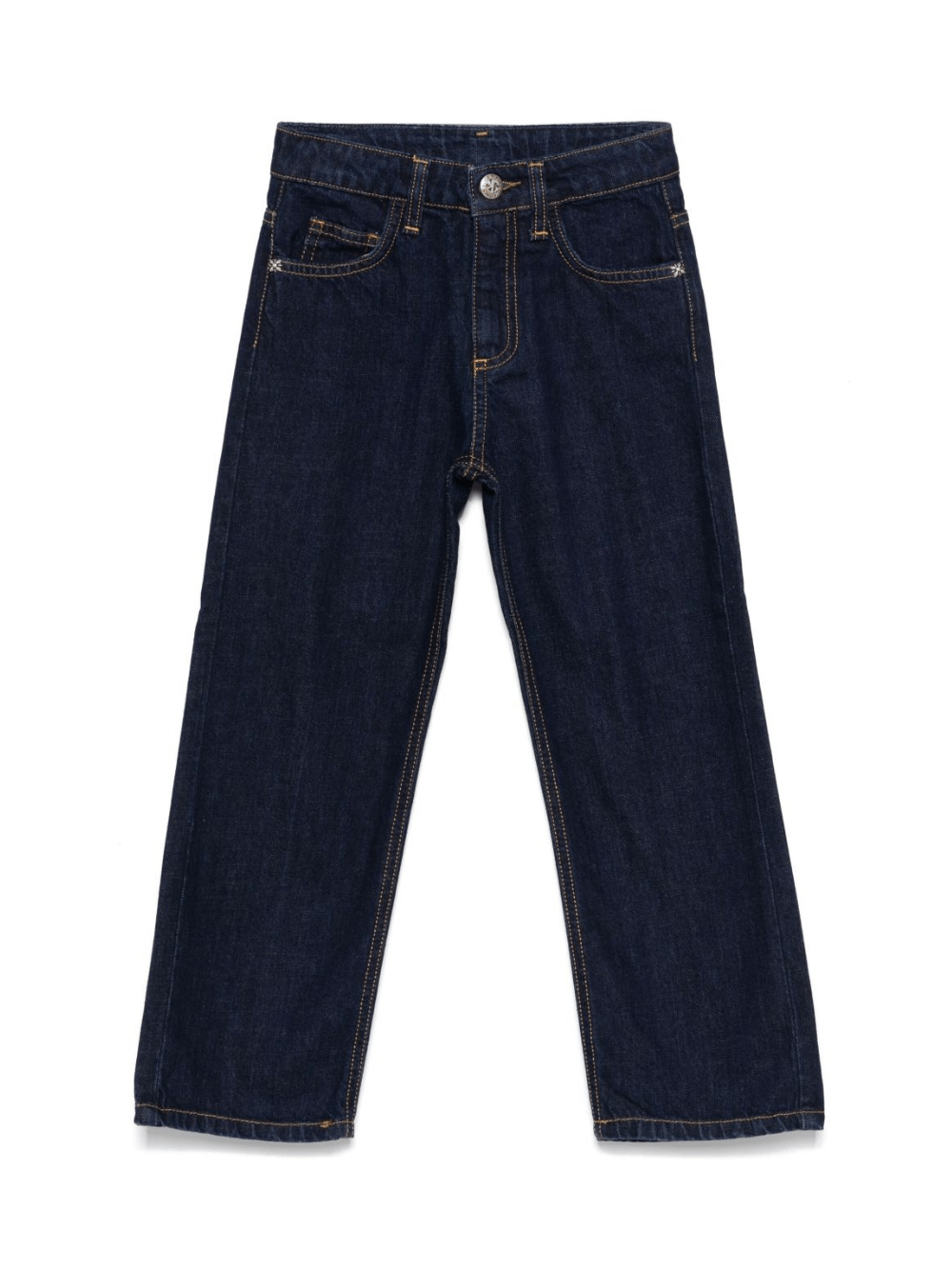 Jeans per bambino John Richmond Junior in denim blu con cinque tasche - Rubino Kids