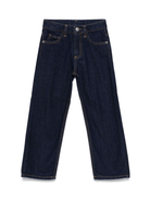 Jeans per bambino John Richmond Junior in denim blu con cinque tasche - Rubino Kids
