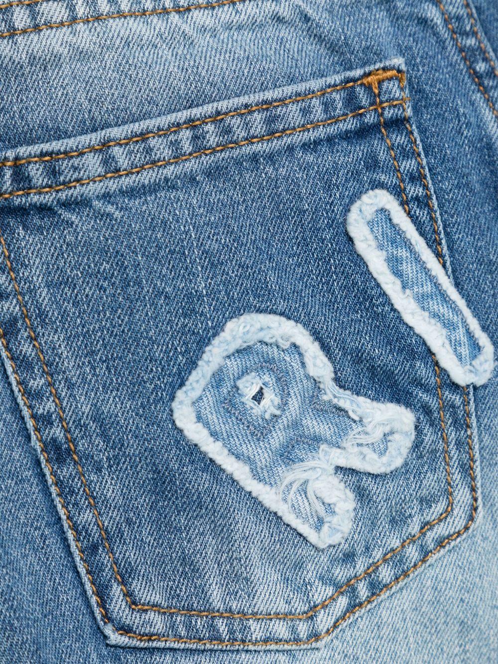 Jeans per bambino John Richmond Junior in denim con logo sul retro - Rubino Kids
