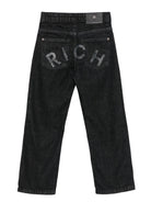 Jeans per bambino John Richmond Junior nero con placca logo - Rubino Kids