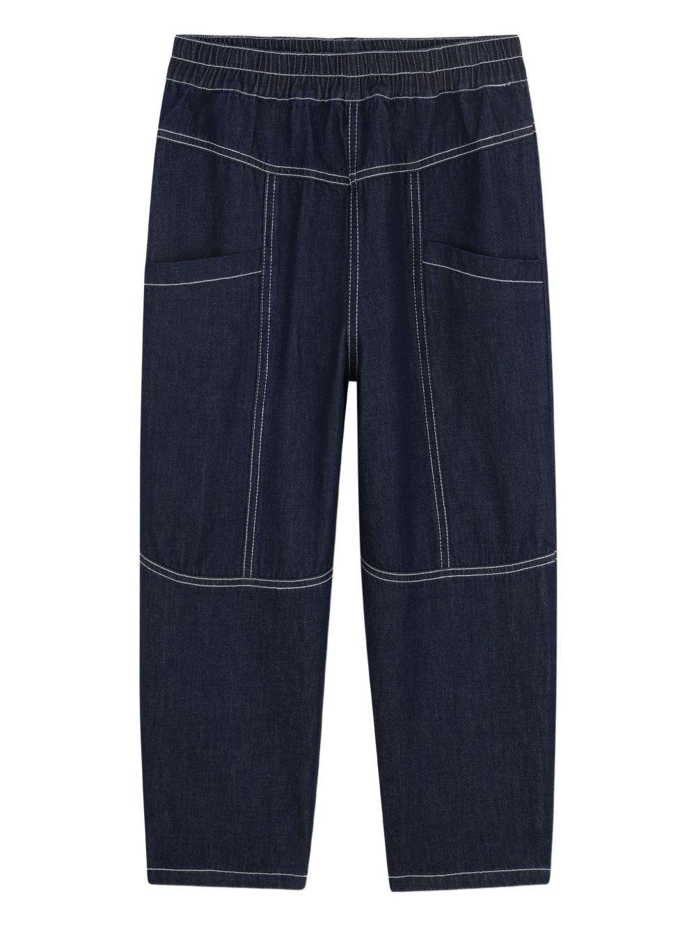 Jeans per bambino Kenzo Kids blu con stampa logo - Rubino Kids