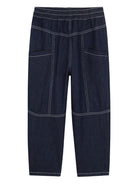 Jeans per bambino Kenzo Kids blu con stampa logo - Rubino Kids