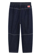 Jeans per bambino Kenzo Kids blu con stampa logo - Rubino Kids