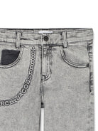 Jeans per bambino Marc Jacobs Kids grigi con stampa logo - Rubino Kids