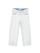 Jeans per bambino MSGM Kids denim con logo - Rubino Kids