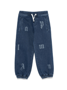 Jeans per bambino Palm Angels Kids in denim con coulisse - Rubino Kids