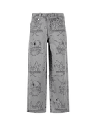 Jeans per bambino Stella McCartney Kids grigi con stampa grafica - Rubino Kids