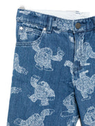 Jeans per bambino Stella McCartney Kids in denim con ricamo all - over - Rubino Kids