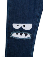 Jeans per bambino Stella McCartney Kids in denim con ricamo sul ginocchio - Rubino Kids