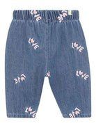 Jeans per neonata Billieblush denim con motivo Love all - over - Rubino Kids