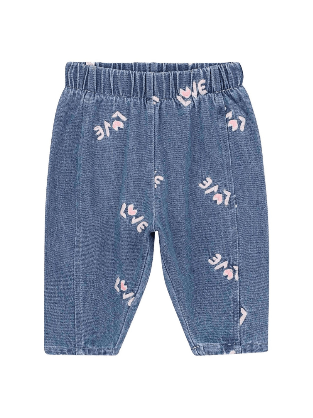 Jeans per neonata Billieblush denim con motivo Love all - over - Rubino Kids
