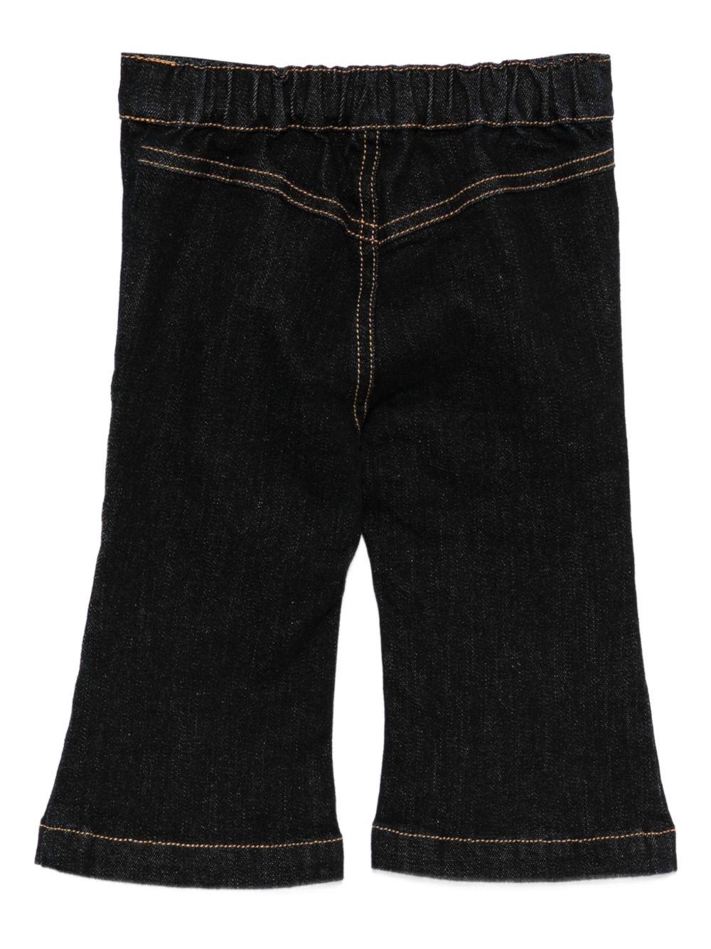 Jeans per neonata Elisabetta Franchi La Mia Bambina in denim con bottoni - Rubino Kids