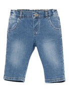 Jeans per neonata Emilio Pucci Junior in denim con tasche - Rubino Kids