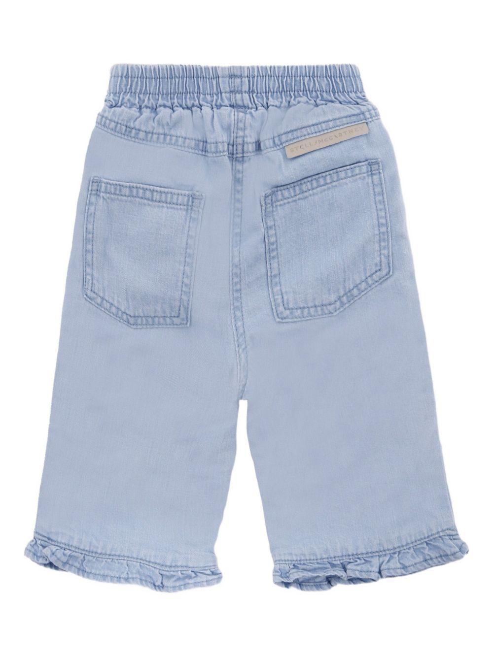 Jeans per neonata Stella McCartney Kids in denim con ruches - Rubino Kids
