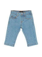 Jeans per neonato John Richmond Junior in denim con logo sul retro - Rubino Kids