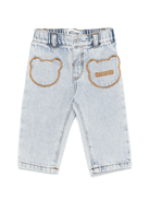 Jeans per neonato Moschino Kids denim con vita elasticizzata - Rubino Kids
