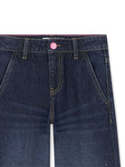 Jeans svasati per bambina Billieblush in denim con strass - Rubino Kids