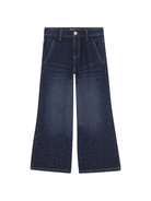 Jeans svasati per bambina Billieblush in denim con strass - Rubino Kids