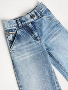 Jeans svasati per bambina Brunello Cucinelli Kids in denim - Rubino Kids