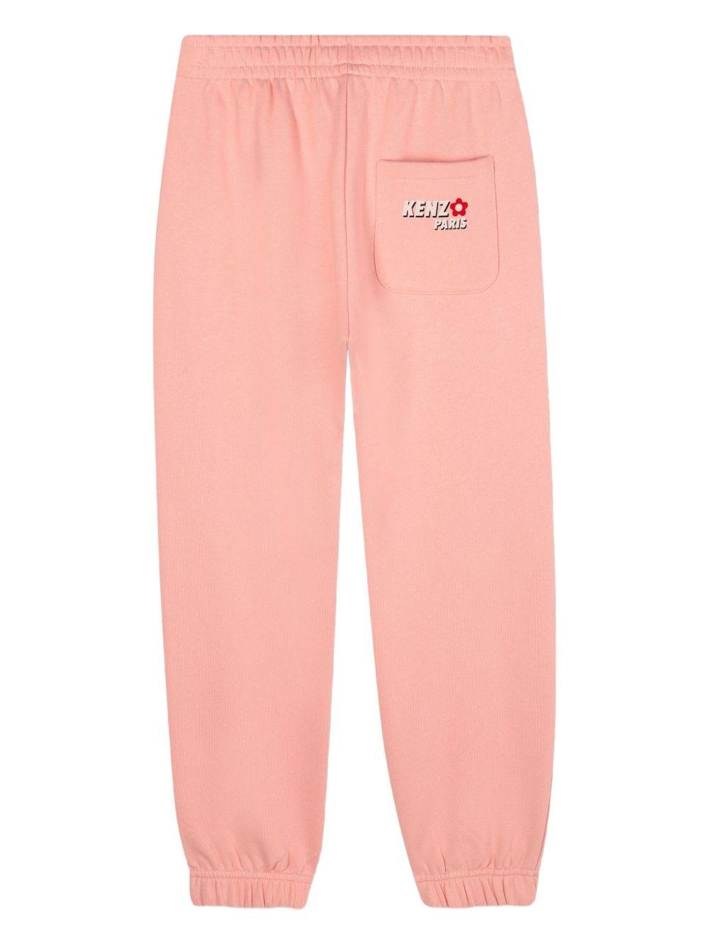 Kenzo Kids pink elastic waist joggers for girls | Offer Price